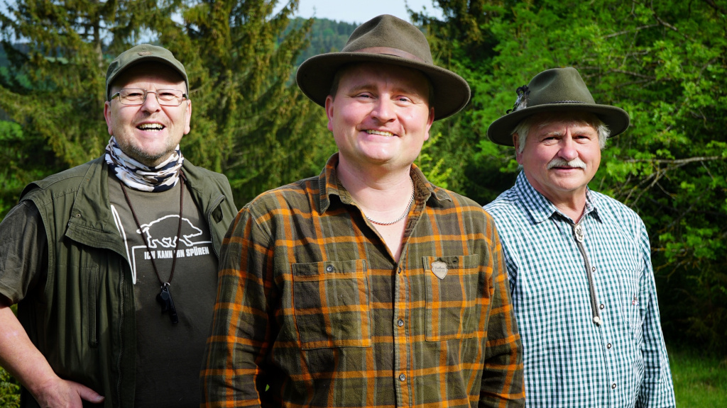 Jagdschule Wildbretschütz Ausbilder gesamt Heidelandschaft